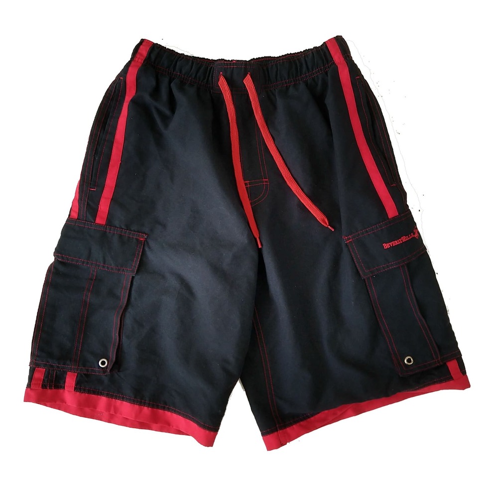 Beverly Hills Polo Club Men's Swim Trunks Black Small